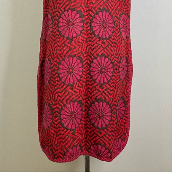 70s VINTAGE KNIT HIPPY VEST WITH DESIGNS AND FLOWERS 🌺 WITH A THICK WOVEN EDGE - Picture 10 of 12